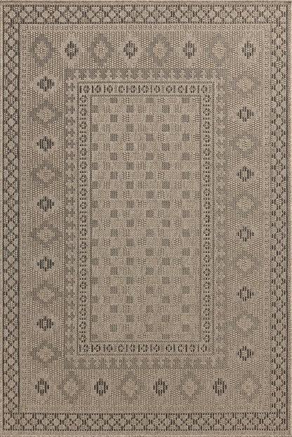 Loloi Chris Loves Julia Providence Collection PRC-07 Dove/Charcoal 5' x 7'-7", .12" Pile Height, Indoor/Outdoor Area Rug