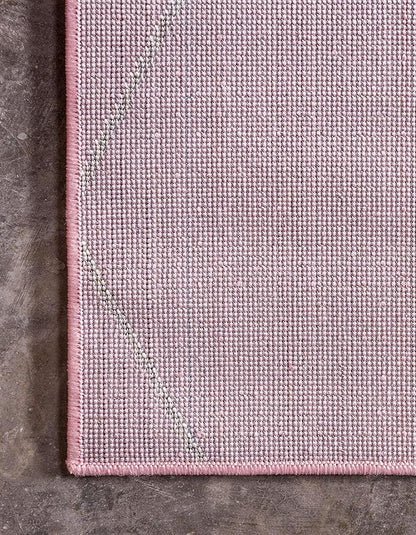 Unique Loom Trellis Frieze Collection Area Rug - Geometric (2' x 3' 1", Light Pink/ Ivory)