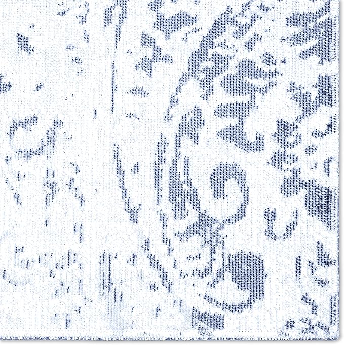 Home Dynamix Nicole Miller Patio Sofia Juniper Indoor/Outdoor Area Rug 5'2"x7'2", Distressed Damask Ivory/Blue