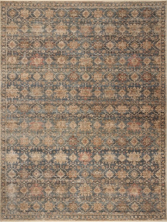 Loloi Amber Lewis Molly Collection MOL-03 Ocean/Sunset 5'-3" x 7'-9" Low Pile Area Rug