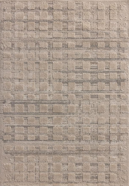 Loloi Amber Lewis Monty Collection MOT-06 Pebble/Beige 4'-0" x 6'-0", .50" Pile Height, Accent Rug