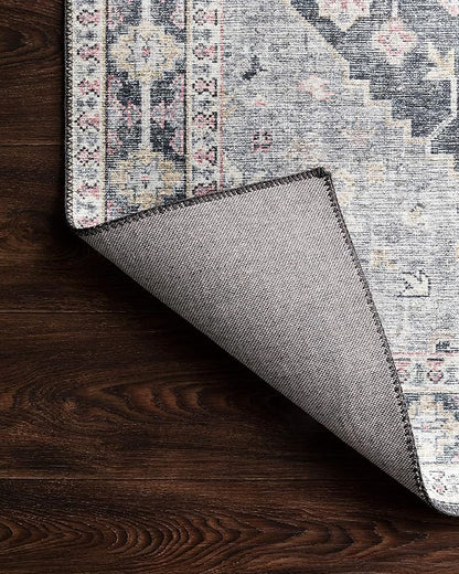 Loloi II Skye Collection SKY-02 Charcoal/Multi 2'-6" x 7'-6" Runner Rug