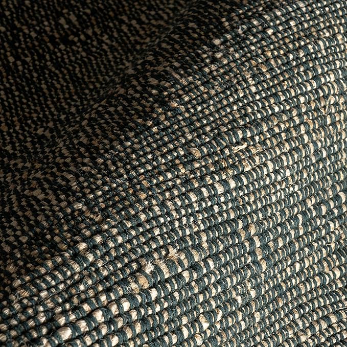nuLOOM 6x9 Elfriede Jute & Cotton Hand Woven Area Rug, Green, Solid Rustic Farmhouse Style, Weaved Design, Natural Fiber, for Bedroom, Living Room, Dining Room, Hallway, Office, Entryway