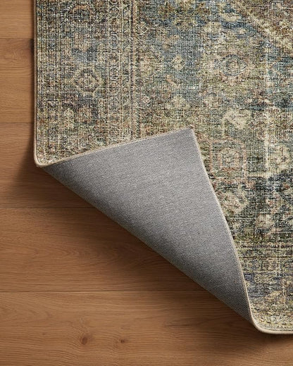 Loloi Amber Lewis Morgan Collection MOG-05 Spice/Lagoon 11'-6" x 14'-6" 38" Thick Area Rug feat. CloudPile Neutral, Room Décor, Vintage Inspired, Livingroom, Bedroom, Dining Area