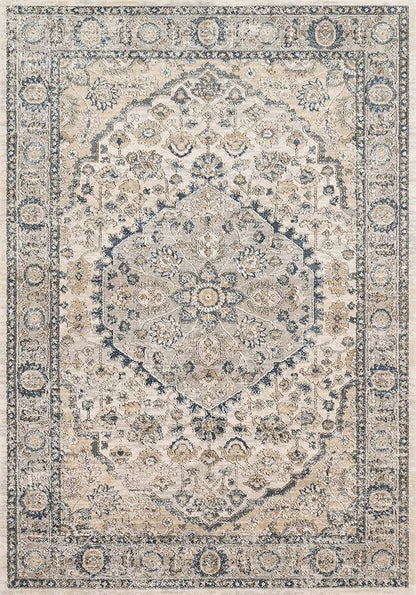 Loloi Teagan Collection TEA-01 Natural/Lt. Grey 2'-8" x 13' Runner Rug, Large, Soft Neutral Rug, High-Traffic for Living Room, Bedroom, Home Office, Dining Area