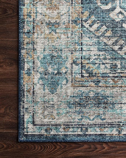 Loloi Skye Collection SKY-03 Denim/Natural 9'-0" x 12'-0" Area Rug