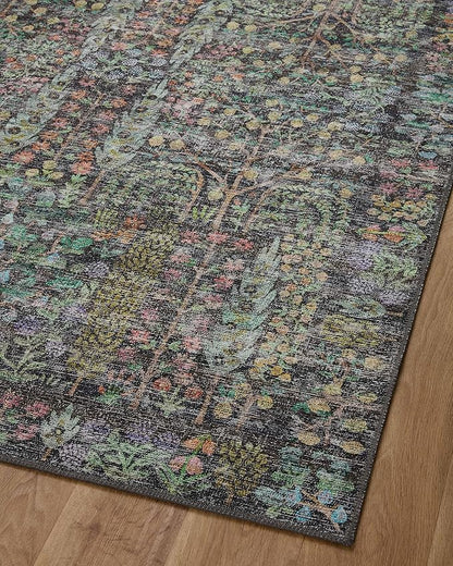 Loloi Rifle Paper Co. Maison Collection MAO-07 Charcoal 2'-0" x 5'-0", .19" Pile Height, Accent Rug