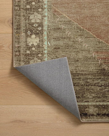 Loloi Magnolia Home by Joanna Gaines Sinclair Collection SIN-06 Clay/Tobacco 2'-3" x 11'-6", .25" Pile Height, Machine Washable, Runner Rug