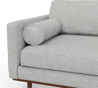 SIMPLIHOME Morrison Right Sectional Sofa in Woven-Blend Recycled Polyester Fabric, Mist Grey, 102-inches Wide, L-Shaped Couch with Right Chaise for the Living Room and Family Room