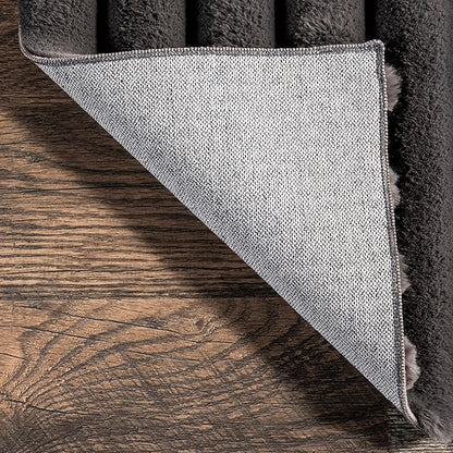 nuLOOM 7'6" x 9'6" Cozy Plush Area Rug, Machine Washable, Non-Slip, Soft Fluffy Shag Carpet for Living Room Bedroom Kids Room Nursery Home Decor, Kai Grey