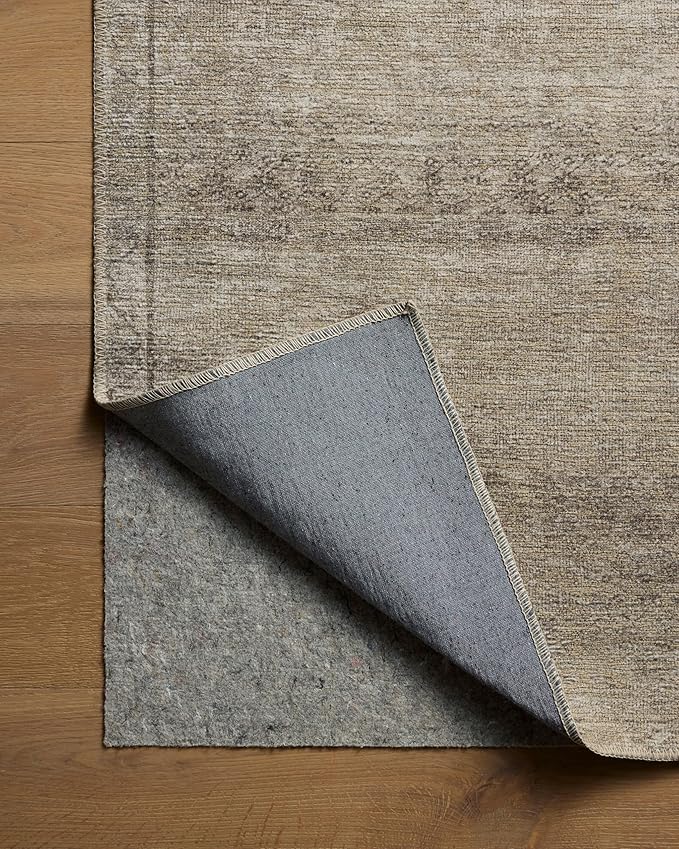 Loloi Amber Lewis Cambria Collection CBR-01 Ash/Bark 3'-6" x 5'-6" Accent Rug Jute, Neutral, Vintage Style, Antique Tone, Living, Bedroom, Dining, Carpet