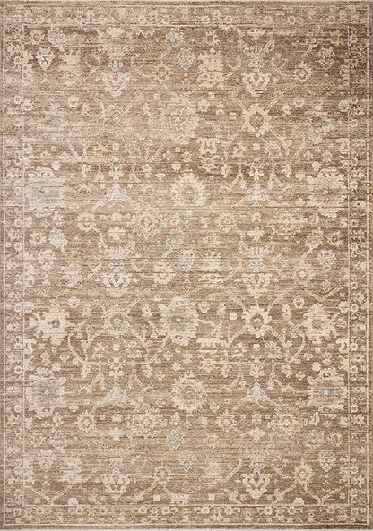 Loloi Chris Loves Julia Palma Collection PLM-09 Brown/Earth 2'-3" x 3'-10" Fringe Accent Rug Vintage Style Boho Living Room Bedroom Carpet
