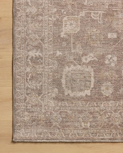 Loloi Chris Loves Julia Louisa Collection LOI-03 Taupe/Ivory 3'-6" x 5'-6", .38" Pile Height, Accent Rug