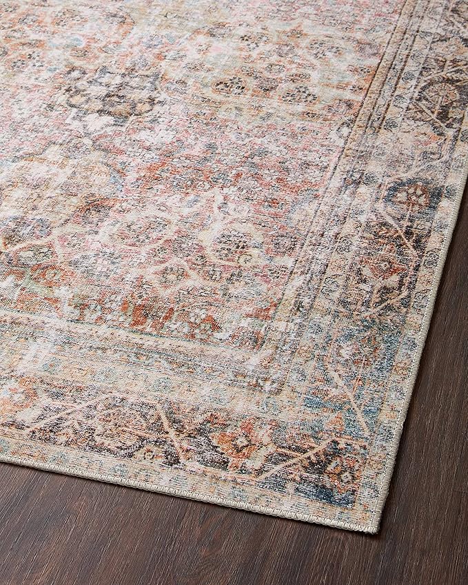 Loloi Adrian Collection ADR-05 Sunset/Charcoal 7'-6" x 9'-6", .19" Thick Area Rug