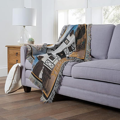 Northwest Yellowstone Woven Tapestry Throw Blanket, 48" x 60", Dutton Barn