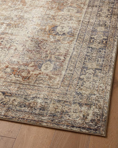 Loloi Amber Lewis Morgan Collection MOG-01 Sunset/Ink 3'-6" x 5'-6" 38" Thick Accent Rug feat. CloudPile, Neutral, Room Décor, Vintage Inspired, Livingroom, Bedroom, Dining Area
