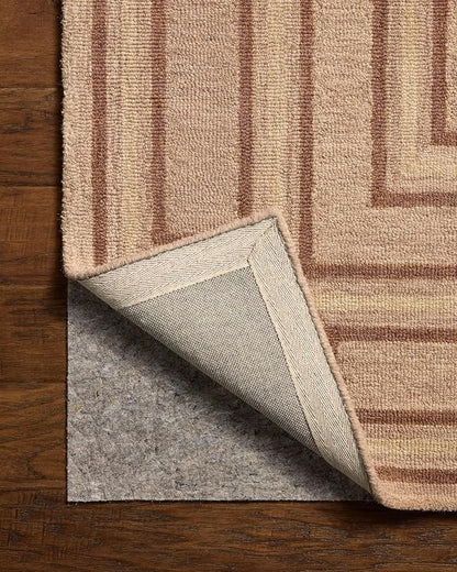Loloi Chris Loves Julia Alfie Collection ALF-01 Blush/Rose 8'-6" x 11'-6" Area Rug Wool Neutral Living Bedroom Dining Carpet