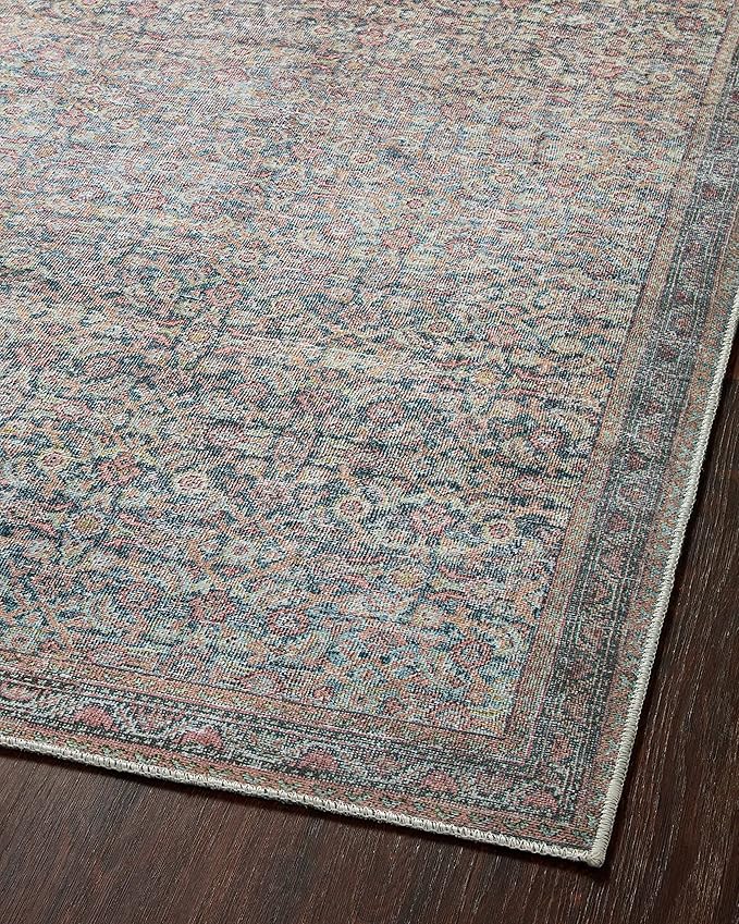 Loloi Adrian Collection ADR-04 Denim/Multi 2'-3" x 3'-9", .19" Thick Accent Rug