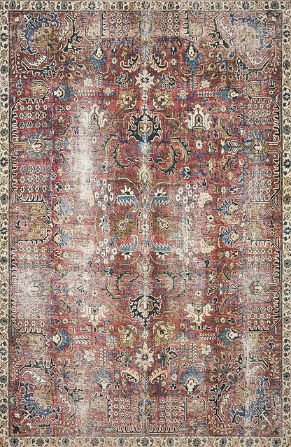 Loloi Chris Loves Julia Jules Collection JUL-01 Merlot/Multi 8'-6" x 11'-6", .13" Pile Height, Area Rug