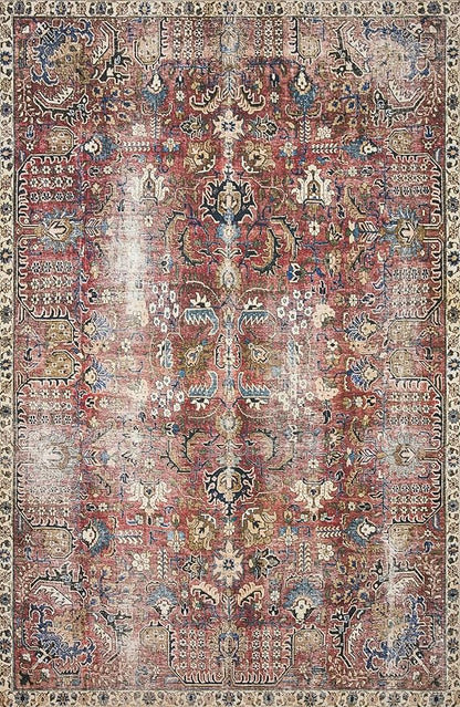 Loloi Chris Loves Julia Jules Collection JUL-01 Merlot/Multi 2'-6'' x 9'-6'', .13" Pile Height, Runner Rug