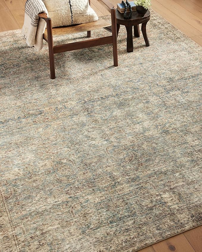 Loloi Amber Lewis Morgan Collection MOG-04 Sea/Sage 2'-0" x 5'-0" 38" Thick Accent Rug feat. CloudPile, Neutral, Room Décor, Vintage Inspired, Livingroom, Bedroom, Dining Area