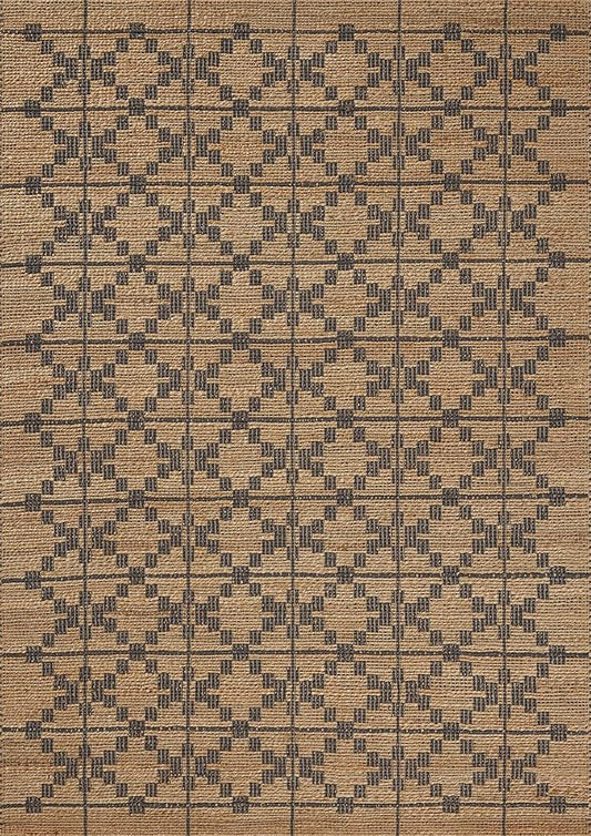 Loloi Chris Loves Julia Judy Collection JUD-05 Natural/Graphite 2'-6" x 7'-6" Runner Rug