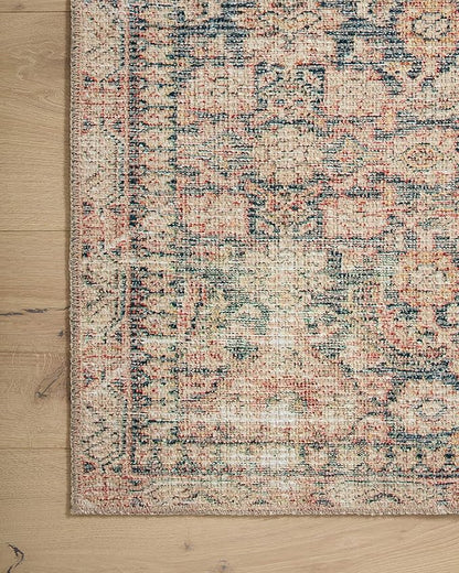 Loloi Angela Rose Aubrey Collection AUB-01 Navy/Multi 2'-6" x 7'-6", .19" Pile Height, Runner Rug