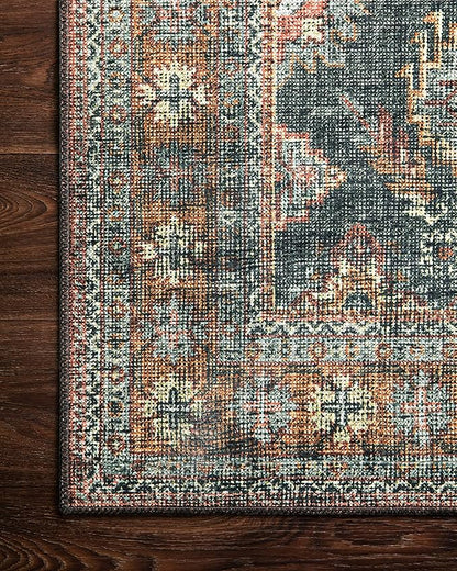Loloi II Skye Collection SKY-10 Sea/Rust 3'-6" x 5'-6" Accent Rug