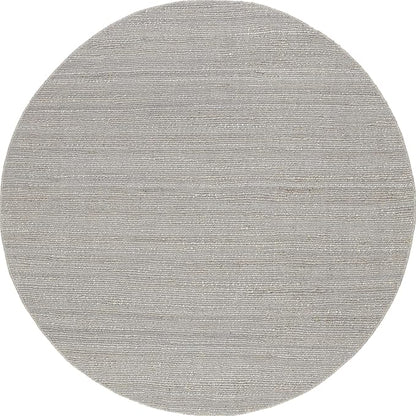 nuLOOM 6' Round Elfriede Jute & Cotton Hand Woven Area Rug, Elfriede Grey, Solid Rustic Farmhouse Style, Weaved Design, Natural Fiber, for Bedroom, Living Room, Dining Room, Hallway, Office, Entryway