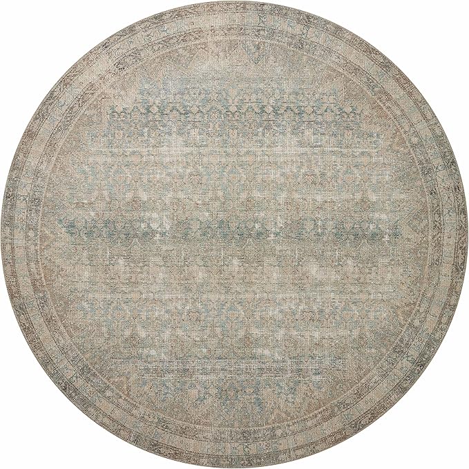 Loloi Angela Rose Aubrey Collection AUB-03 Jade/Natural 5'-0" x 7'-0", .19" Pile Height, Area Rug