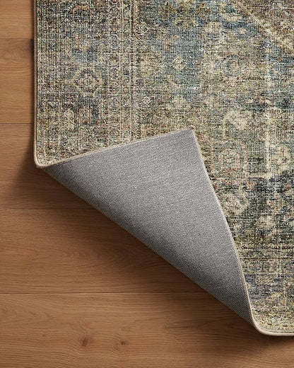 Loloi Amber Lewis Morgan Collection MOG-05 Spice/Lagoon 8'-3" x 11'-3" 38" Thick Area Rug feat. CloudPile, Neutral, Room Décor, Vintage Inspired, Livingroom, Bedroom, Dining Area