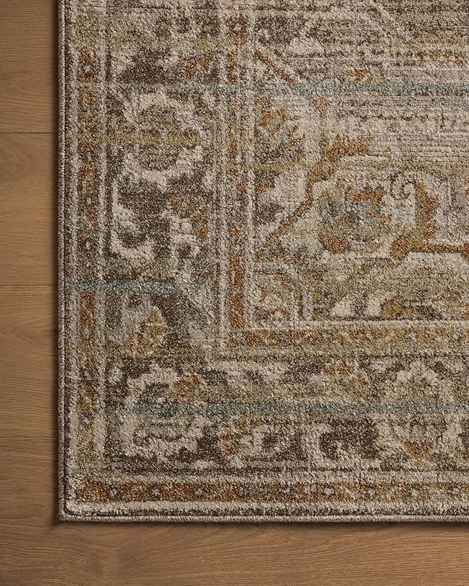 Loloi Magnolia Home by Joanna Gaines Mona Collection MOA-01 BARK/Sunrise 7'-6" x 10' Area Rug