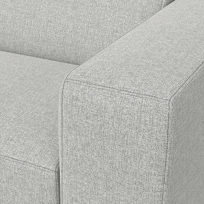 SIMPLIHOME Rex Left-Facing Modular Sectional Sofa in 100% Recycled Polyester Tightly Woven Performance Fabric, Pale Grey, 102-inches Wide, 4-Seater L-Shaped Couch with Left Chaise for Living Room