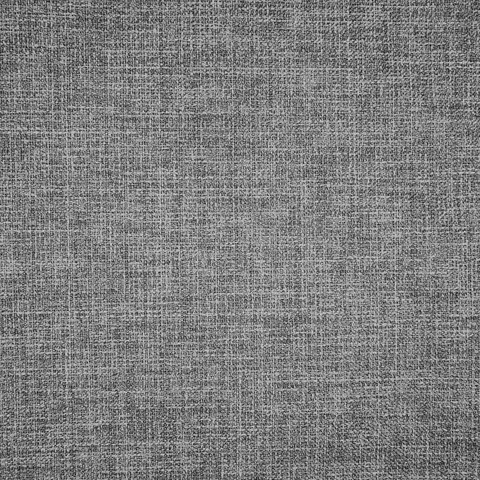 HomePop Upholstered Round Storage Ottoman|Homepop Home Décor|Upholstered Round Foot Rest Ottoman -Gray Woven