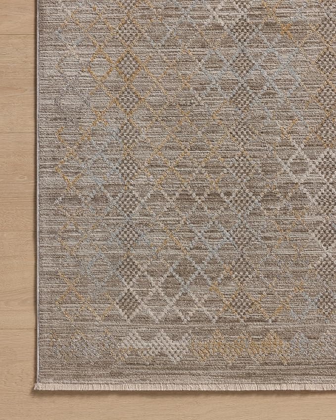 Loloi Amber Lewis Cali Collection CIL-03 Taupe/Multi 6'-7" x 9'-2", .25" Pile Height, Area Rug
