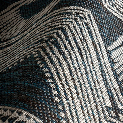 nuLOOM 5' x 8' Outdoor Tribal Geometric Area Rug, Stain Resistant, Weather Resistant, High Traffic, Patio, Balcony, Outside, Ranya Turquoise