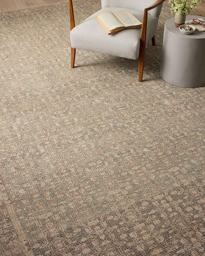 Loloi Angela Rose Aubrey Collection AUB-04 Sage/Bark 5'-0" x 5'-0", .19" Pile Height, Round Area Rug