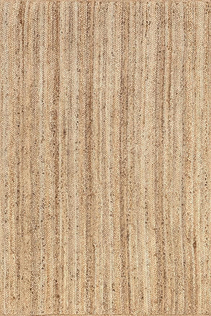 nuLOOM Oval 6x9 Rigo Jute Hand Woven Area Rug, Natural, Solid Farmhouse Design, Natural Fiber, For Bedroom, Living Room, Dining Room, Hallway, Office, Kitchen, Entryway