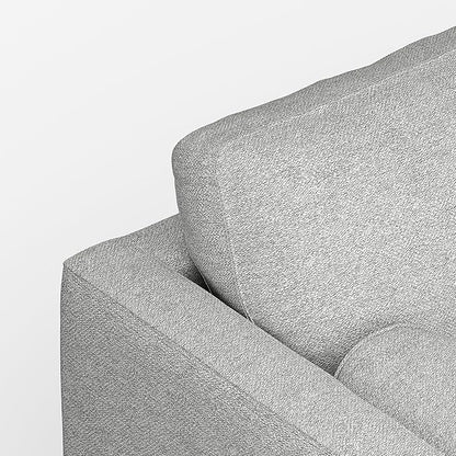 SIMPLIHOME Morrison Right Sectional Sofa in Woven-Blend Recycled Polyester Fabric, Mist Grey, 102-inches Wide, L-Shaped Couch with Right Chaise for the Living Room and Family Room