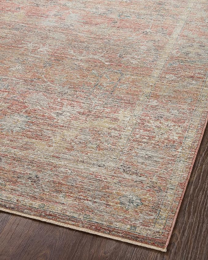 Loloi Magnolia Home by Joanna Gaines Millie Collection MIE-04 Sunset/Multi 2'-3" x 3'-10", .25" Pile Height, Accent Rug