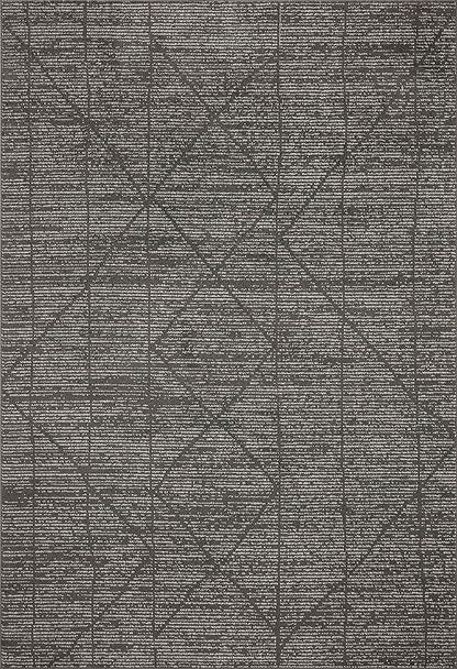 Loloi Kamala Collection KAM-06 Charcoal/Ivory 4'-0" x 6'-0" Accent Rug