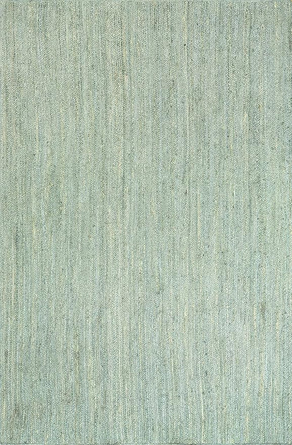 nuLOOM 5x8 Rigo Jute Hand Woven Area Rug, Green, Solid Farmhouse Design, Natural Fiber, For Bedroom, Living Room, Dining Room, Hallway, Office, Kitchen, Entryway