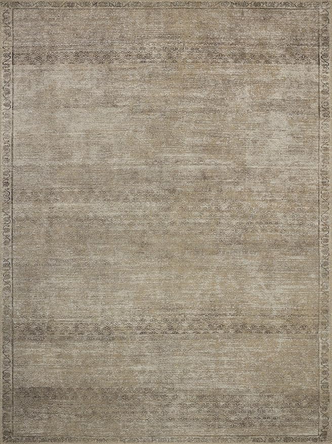 Loloi Amber Lewis Cambria Collection CBR-01 Ash/Bark 5'-0" x 7'-6" Area Rug Jute, Neutral, Vintage Style, Antique Tone, Living, Bedroom, Dining, Carpet