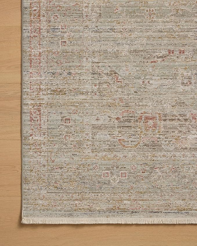 Loloi Chris Loves Julia Ida Collection IDA-05 Spa/Sunrise 9'-3" x 13'-1", .19" Pile Height, Area Rug