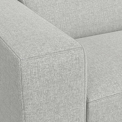 SIMPLIHOME Rex Right-Facing Modular Sectional Sofa in 100% Recycled Polyester Tightly Woven Performance Fabric, Pale Grey, 102-inches Wide, 4-Seater L-Shaped Couch with Right Chaise for Living Room
