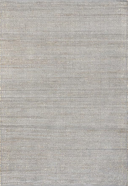 nuLOOM 2'6" x 10' Elfriede Jute & Cotton Hand Woven Area Rug, Elfriede Grey, Solid Rustic Farmhouse Style, Weaved Design, Natural Fiber, for Bedroom, Living Room, Dining Room, Hallway, Office