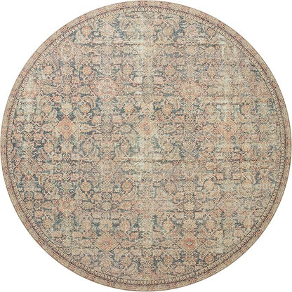 Loloi Angela Rose Aubrey Collection AUB-01 Navy/Multi 5'-0" x 7'-0", .19" Pile Height, Area Rug
