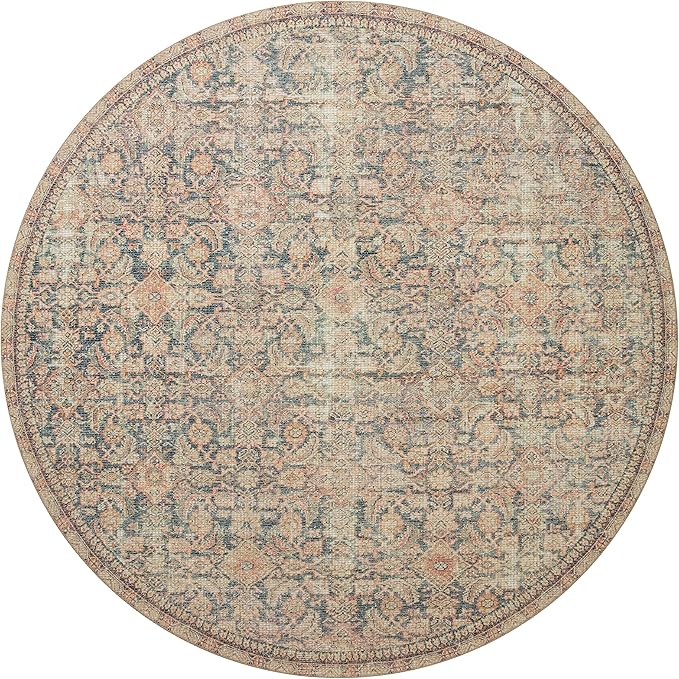 Loloi Angela Rose Aubrey Collection AUB-01 Navy/Multi 7'-6" x 9'-6", .19" Pile Height, Area Rug