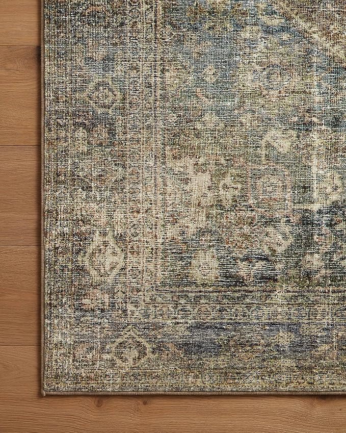 Loloi Amber Lewis Morgan Collection MOG-05 Spice/Lagoon 2' x 3'-6" 38" Thick Accent Rug feat. CloudPile, Neutral, Room Décor, Vintage Inspired, Livingroom, Bedroom, Dining Area
