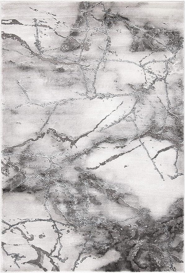 SAFAVIEH Craft Collection Accent Rug - 2'3" x 4', Grey & Silver, Modern Abstract Design, Non-Shedding & Easy Care, Ideal for High Traffic Areas in Entryway, Living Room, Bedroom (CFT877G)